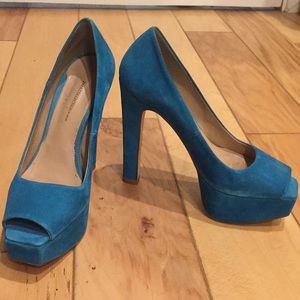 Zara blue/ turquoise heels/ Size 38